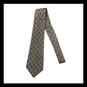 Aquascutum London Purple and Gold Silk Tie